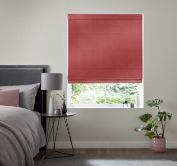 Scarlet colour roman blind