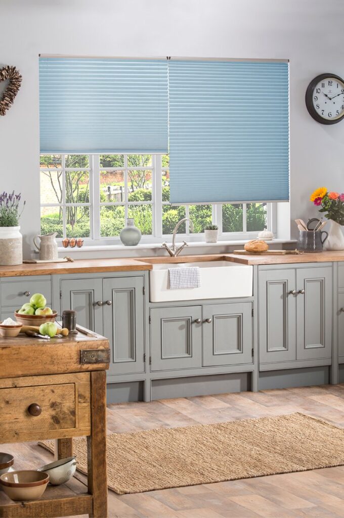 Pleated Blinds in traditional kitchen