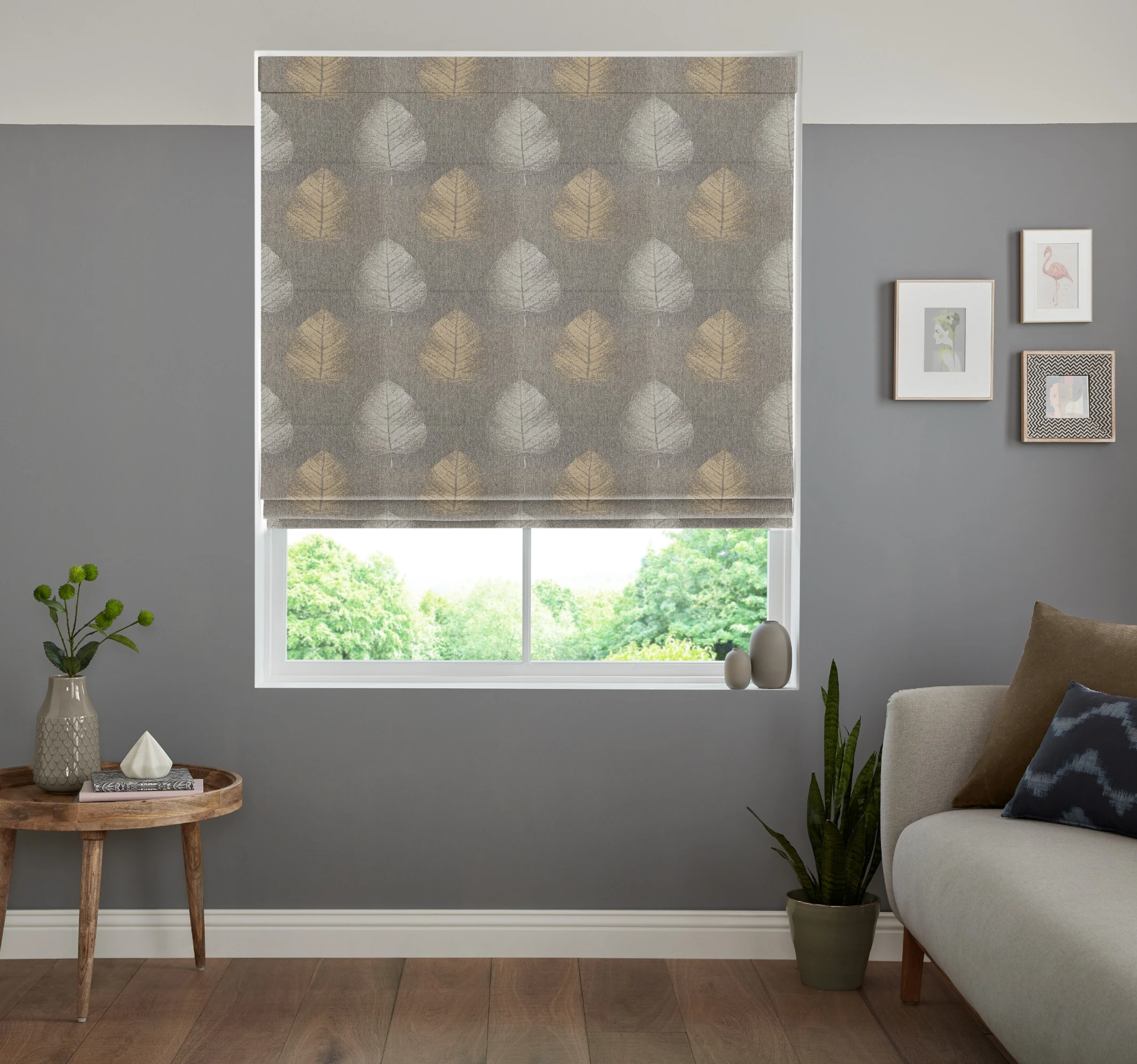 Novak Graphite – Roman Blind - Direct Blinds Cork